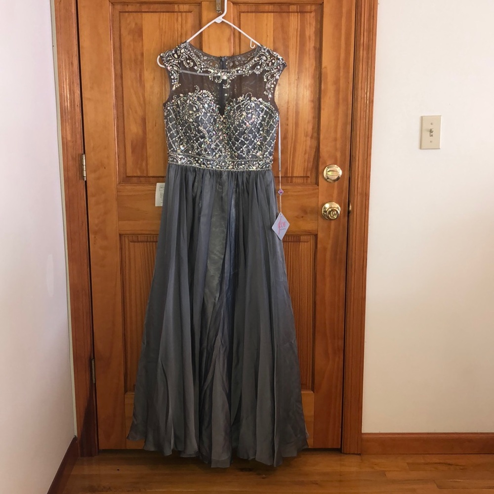 Gown with Sequin Bodice